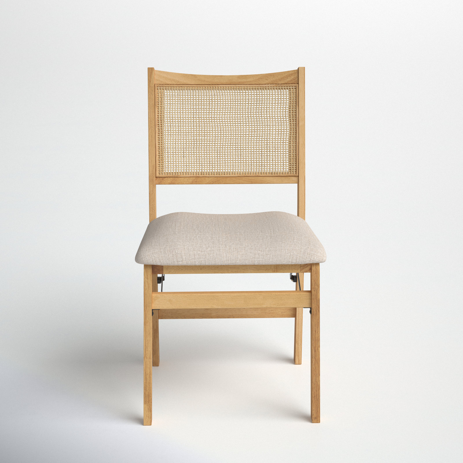 Donner Padded Seat Cane Back Banquet Dining Chair Color Natural Cream